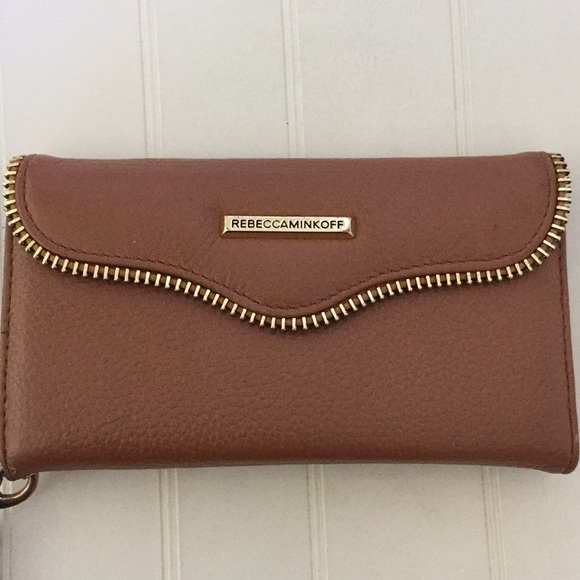 Rebecca Minkoff Phone case/wrist wallet/zip accent - Picture 1 of 8